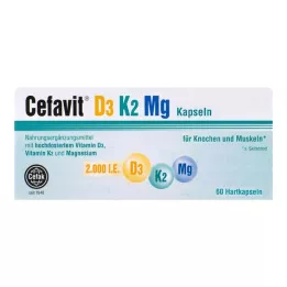 CEFAVIT D3 K2 Mg 2.000 IU σκληρές κάψουλες, 60 τεμ