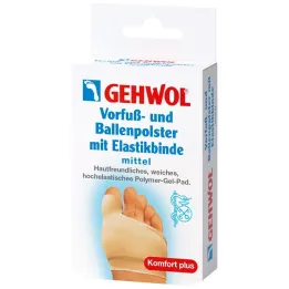 Μαξιλάρι Gehwol για το μπροστινό μέρος του ποδιού και το μπροστινό μέρος του ποδιού με ελαστικό επίδεσμο, μεσαίο, 1 τεμάχιο