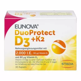 EUNOVA DuoProtect D3+K2 2000 IU/80 μg κάψουλες, 30 τεμ