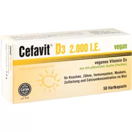 CEFAVIT D3 2.000 IU vegan σκληρές κάψουλες, 50 τεμ