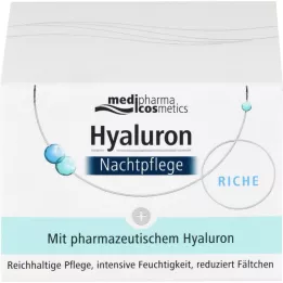 HYALURON NACHTPFLEGE πλούσια κρέμα σε βάζο, 50 ml