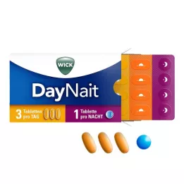 WICK Επικαλυμμένα με λεπτό υμένιο δισκία DayNait, 16 τεμ
