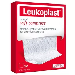 LEUKOPLAST Cutisoft fleece 7,5x7,5 cm αποστειρωμένο, 12 τεμ