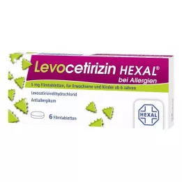 LEVOCETIRIZIN HEXAL για αλλεργίες 5 mg επικαλυμμένα με λεπτό υμένιο δισκία, 6 τεμ