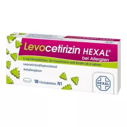 LEVOCETIRIZIN HEXAL για αλλεργίες 5 mg επικαλυμμένα με λεπτό υμένιο δισκία, 18 τεμ