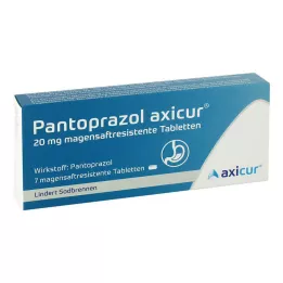 PANTOPRAZOL axicur 20 mg γαστροανθεκτικά δισκία, 7 τεμ