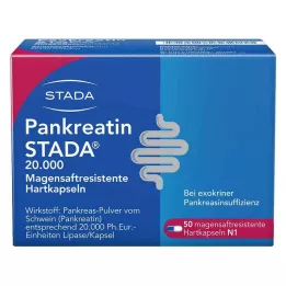 PANKREATIN STADA 20.000 γαστροανθεκτικές σκληρές κάψουλες, 50 τεμ