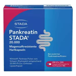 PANKREATIN STADA 20.000 γαστροανθεκτικές σκληρές κάψουλες, 200 τεμ