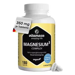 MAGNESIUM 350 mg σύμπλοκο κιτρικό/οξείδιο/άνθρακα.vegan, 180 τεμ
