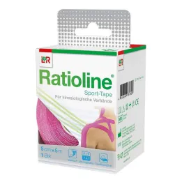 Αθλητική ταινία Ratioline 5 cmx5 m ροζ, 1 τεμάχιο