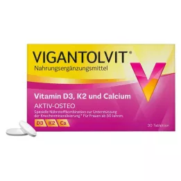 VIGANTOLVIT Βιταμίνη D3 K2 Επικαλυμμένα με λεπτό υμένιο δισκία ασβεστίου, 30 τεμ