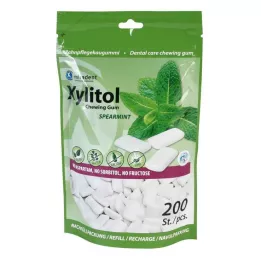 MIRADENT Τσίχλα Xylitol Spearmint Ref., 200 τεμ