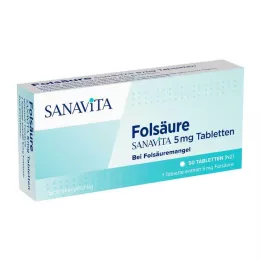 FOLSÄURE SANAVITA δισκία 5 mg, 50 τεμ