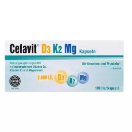 CEFAVIT D3 K2 Mg 2.000 IU σκληρές κάψουλες, 100 τεμ