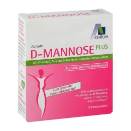 D-MANNOSE PLUS 2000 mg Sticks με βιταμίνες και μέταλλα, 15X2,47 g