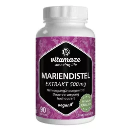 MARIENDISTEL 500 mg εκχύλισμα υψηλής δόσης κάψουλες vegan, 90 τεμ