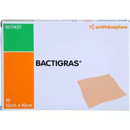 BACTIGRAS αντισηπτική γάζα παραφίνης 10x10 cm, 10 τεμ