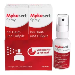 MYKOSERT Σπρέι για μύκητες δέρματος και ποδιών, 2Χ30 ml