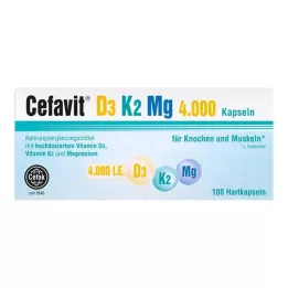 CEFAVIT D3 K2 Mg 4.000 IU σκληρές κάψουλες, 100 τεμ
