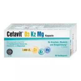 CEFAVIT D3 K2 Mg 7.000 IU σκληρές κάψουλες, 60 τεμ