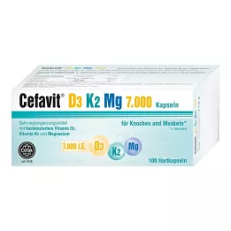 CEFAVIT D3 K2 Mg 7.000 IU σκληρές κάψουλες, 100 τεμ