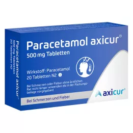 PARACETAMOL axicur δισκία 500 mg, 20 τεμ