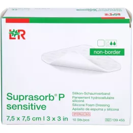 SUPRASORB P sensitive PU-Schaumv.non-bor.7,5x7,5, 10 τεμ