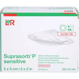 SUPRASORB P sensitive PU-Schaumv.bor.lite 5x5cm, 10 τμχ