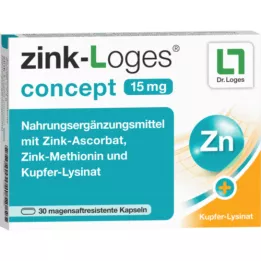 ZINK-LOGES concept 15 mg κάψουλες γαστρικού υγρού, 30 τεμ