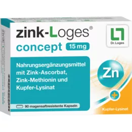 ZINK-LOGES concept 15 mg κάψουλες γαστρικού υγρού, 90 τεμ