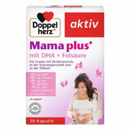 DOPPELHERZ Mama plus με DHA+ Κάψουλες Φολικού Οξέος, 30 τεμ