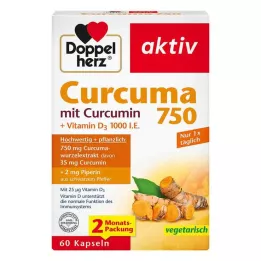 DOPPELHERZ Curcuma 750 κάψουλες, 60 τεμάχια