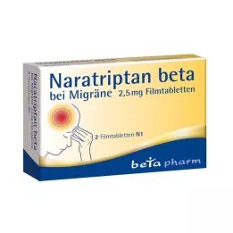 NARATRIPTAN βήτα για ημικρανία 2,5 mg επικαλυμμένα με λεπτό υμένιο δισκία, 2 τεμ