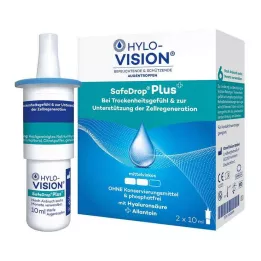 HYLO-VISION Οφθαλμικές σταγόνες SafeDrop Plus, 2X10 ml