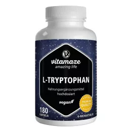 L-TRYPTOPHAN 500 mg υψηλής δόσης vegan κάψουλες, 180 τεμ
