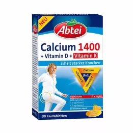 ABTEI Μασώμενα δισκία Calcium 1400+Vitamin D3+K, 30 τεμ