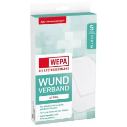 WEPA Επίδεσμος τραυμάτων 8x15 cm αποστειρωμένος, 5 τεμ