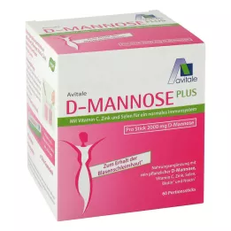 D-MANNOSE PLUS 2000 mg Sticks με βιταμίνες και μέταλλα, 60X2,47 g