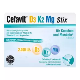 CEFAVIT D3 K2 Mg 2.000 I.E Stix Granules, 36 τεμ