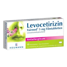 Levocetirizine Fairmed 5 mg επικαλυμμένα με λεπτό υμένιο δισκία (10 τεμάχια)