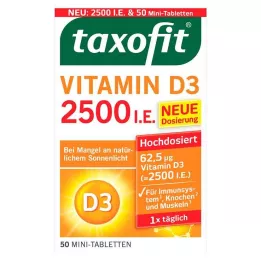 TAXOFIT Βιταμίνη D3 2500 I.E δισκία, 50 τεμ