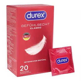 DUREX Κλασικά προφυλακτικά Gefühlsecht, 20 τεμ