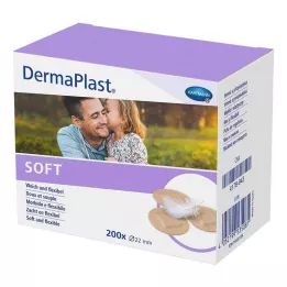 DERMAPLAST SOFT Γύψος κηλίδων στρογγυλός 22 mm, 200 τεμ