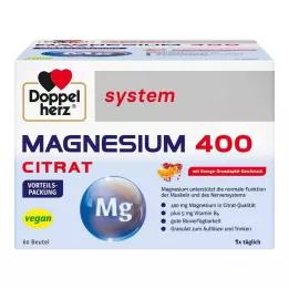 DOPPELHERZ Magnesium 400 Citrate system Granules, 60 τεμ