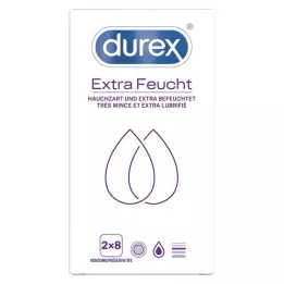 DUREX έξτρα υγρά προφυλακτικά διπλή συσκευασία, 2Χ8 τεμ
