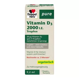 DOPPELHERZ Vitamin D3 2000 I.E καθαρές σταγόνες, 9,2 ml
