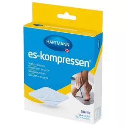 ES-KOMPRESSEN αποστειρωμένο 7,5x7,5 cm 8 στρώσεις 17 κλωστές, 5Χ2 τεμ