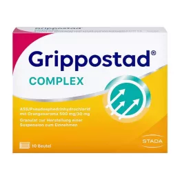 GRIPPOSTAD Complex ASS/Pseudoeph.500/30 mg Πορτοκάλι, 10 τεμ