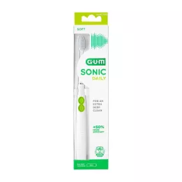 GUM SONIC DAILY Οδοντόβουρτσα Sonic λευκή, 1 τεμάχιο