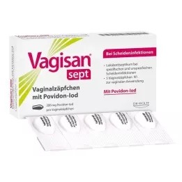 VAGISAN κολπικά υπόθετα sept με povidone-iodine, 5 τεμ